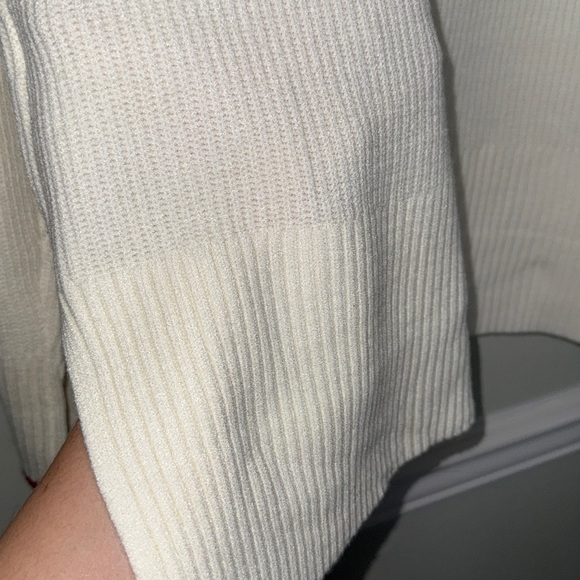 A New Day Romantic Long Sleeve Crewneck Sweater Red Heart Sizes XS, S. M Cream - Picture 8 of 8